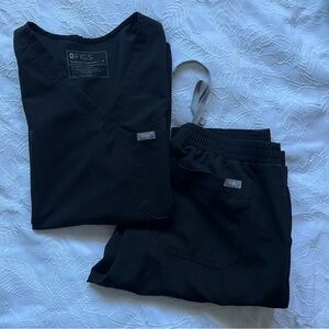 Figs Scrub Set Black